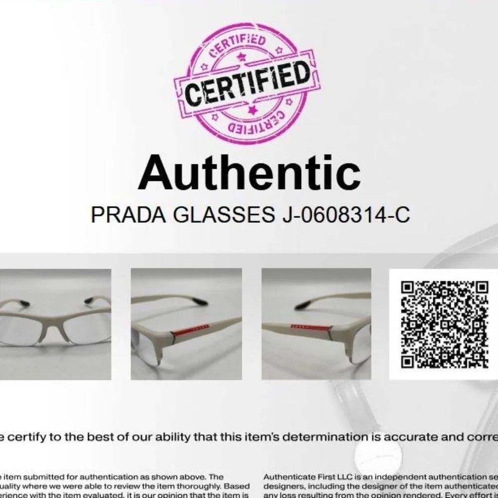Prada Women's White Glasses Authentic